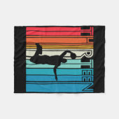 13th Birthday Bysketbyll Lover Gift 13 Years Old R フリースブランケット (正面(横))