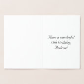 13th Birthday: Elegant, Ornate Script; Custom Name 箔カード (内部)