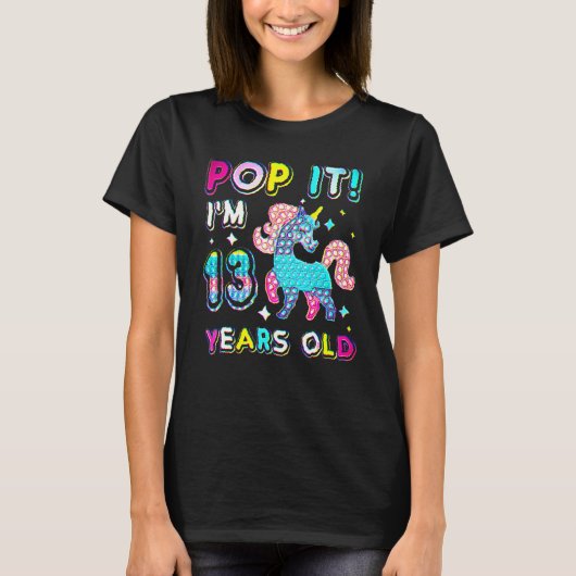 13th Birthday Fidget Toy Birthday Girl 13 Year Old Tシャツ (正面)