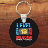 13th Birthday Game Level 13 Unlocked Official Teen キーホルダー (正面)