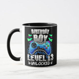 13th Birthday Gift Gamer Boys Level 13 Unlocked マグカップ