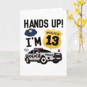 13th Birthday Gift Police Officer 13 Year Old Boy カード (黄色い花)