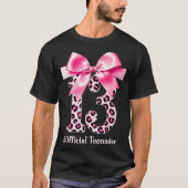 13th Birthday Girl Nk Coquette Bow Leopard 13 Year Tシャツ (正面)
