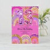 13th Birthday Girls Invitation 招待状 (スタンド正面)