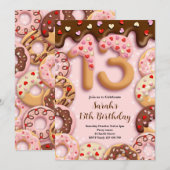 13th Birthday Girls Invitation 招待状 (正面/裏面)