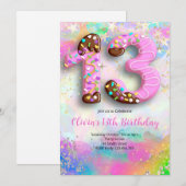 13th Birthday Girls Invitation 招待状 (正面/裏面)