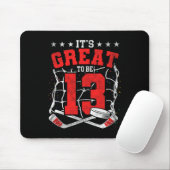 13th Birthday Hockey Lovers It's Great To Be 13 Ye マウスパッド (マウス)