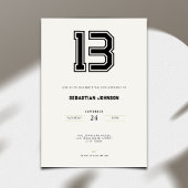 13th Birthday Invitation - Minimal Sport Style 招待状