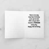 **13th BIRTHDAY** ITS NOT EVERYDAY YOU ARE A TEEN! カード (内部)