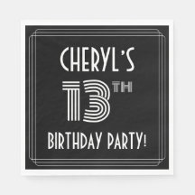 13th Birthday Party:アールデコスタイル+名前をカスタムする