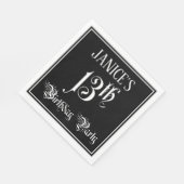 13th Birthday Party – スクリプファンシート+名前をカスタムする スタンダードランチョンナプキン (角)