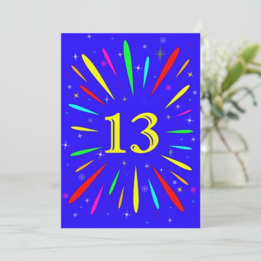 13th Birthday Party Invitation Explosion 招待状 (スタンド正面)