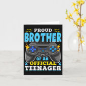 13th Birthday Proud Brother Official Teenager Vide カード (黄色い花)