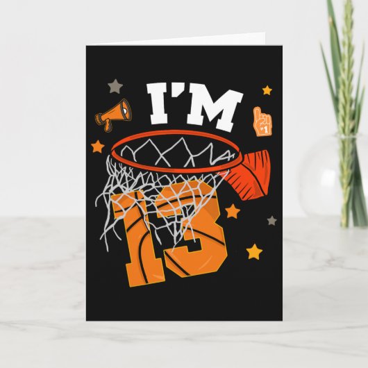 13th Birthday Sketll Boy 13 Yr Old Thirteen Years  カード (正面)