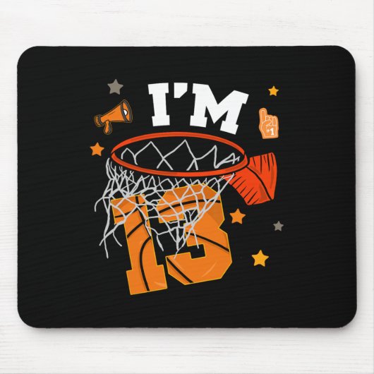 13th Birthday Sketll Boy 13 Yr Old Thirteen Years マウスパッド (正面)