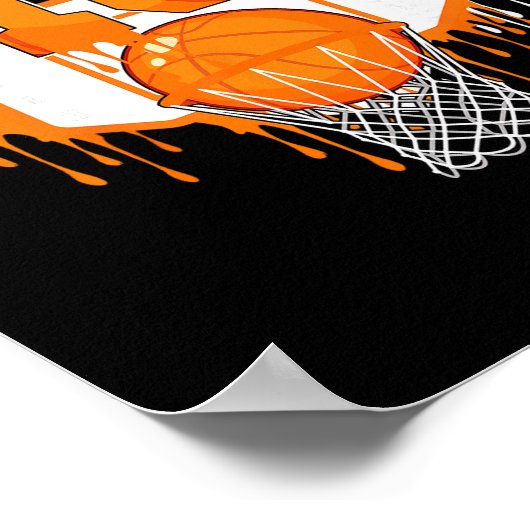 13th Birthday Sketll Drip Ice Cream 13 Year Old Pa ポスター (角)