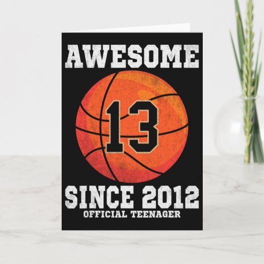 13th Birthday Sketll Fan 13 Years Old Official Tee カード (正面)