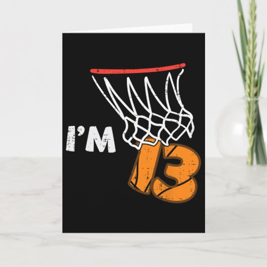 13th Birthday Sketll Im 13 Thirteen Year Old Bday  カード (正面)