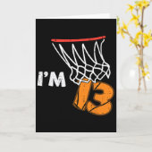 13th Birthday Sketll Im 13 Thirteen Year Old Bday  カード (黄色い花)