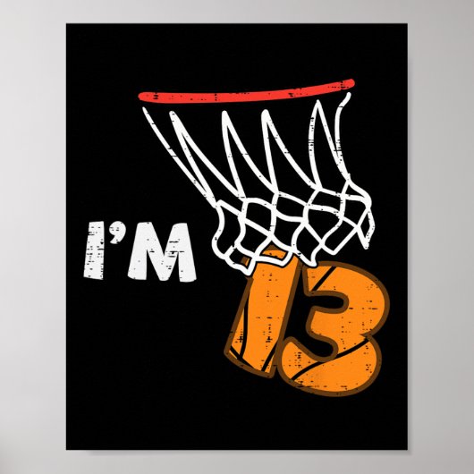 13th Birthday Sketll Im 13 Thirteen Year Old Bday  ポスター (正面)