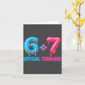 13th Birthday Teenager 6+7 67 Donalt Drip  カード (黄色い花)