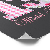 13th Birthday Teenager Coquette Bow 13 Year Old  ポスター (角)