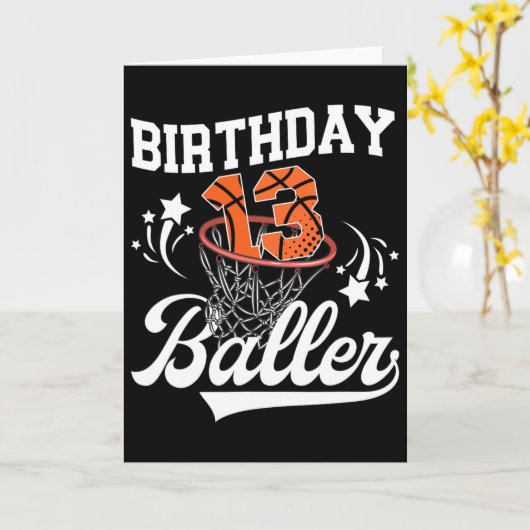 13th Sketll Birthday Thirteen Year Old Sketll Play カード (黄色い花)