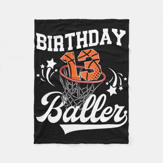 13th Sketll Birthday Thirteen Year Old Sketll Play フリースブランケット (正面)