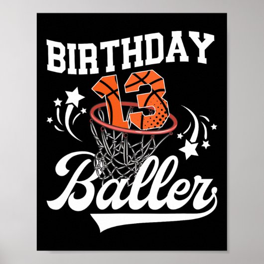 13th Sketll Birthday Thirteen Year Old Sketll Play ポスター (正面)