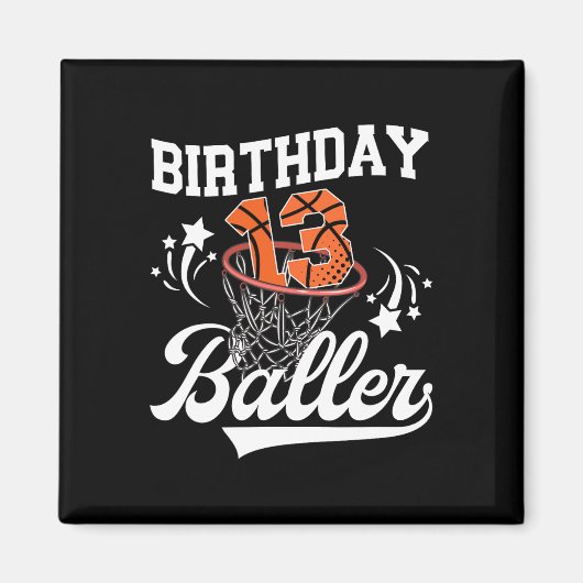 13th Sketll Birthday Thirteen Year Old Sketll Play マグネット (正面)