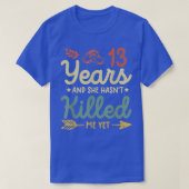 13th wedding anniversary tee matching couples 13 tシャツ (デザイン正面)