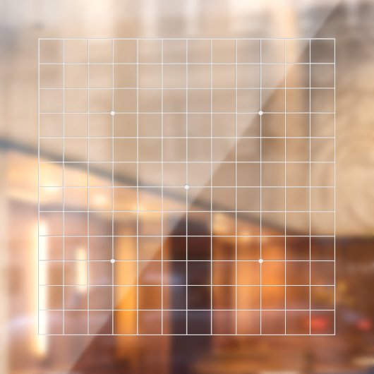 13x13 Gobanエッチングホワイトライン透明デカール ウィンドウサイン (シート2)