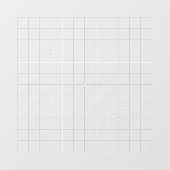 13x13 Gobanエッチングホワイトライン透明デカール ウィンドウサイン (シート)