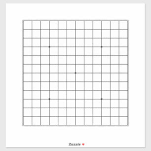 13x13 Goban Transparent Customizable 14x14インチデカール シール