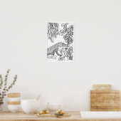 13x19リザードの着色ポスター ポスター (キッチン)