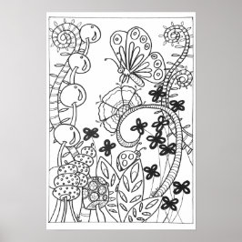 13x19着色ポスターバタフライ ポスター