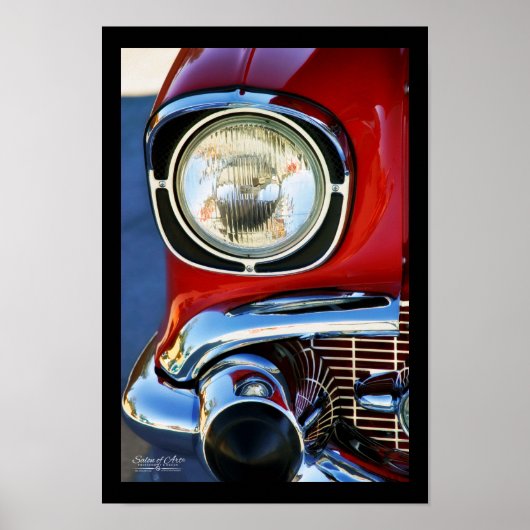 13x19-in Leather and Lace Classic Car Fine Art ポスター (正面)