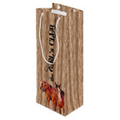 13x4-inガールズクラブfor女性のカーボーイウェスタン ワインギフトバッグ (裏面アングル)