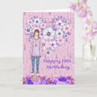 13歳の女の子のためのバースデー・カード カード | Zazzle.co.jp