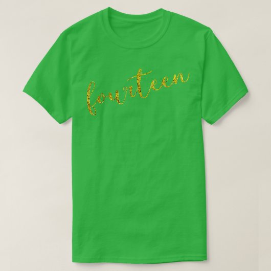 14おもしろい歳ハッピー14誕生日 Tシャツ (デザイン正面)