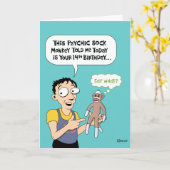 14おもしろい誕生日 カード (黄色い花)