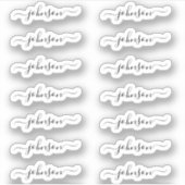 14のセット – シグナカスタムクションエレガントスクリプト名 シール (正面)