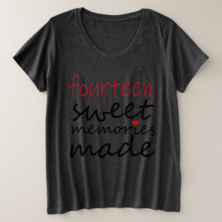 14の甘い思い出 プラスサイズTシャツ