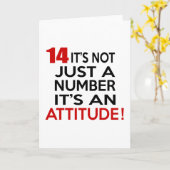 14はただの数字じゃない、態度だ カード (黄色い花)