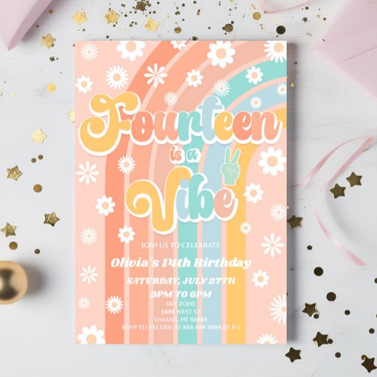 14はヴィーブデイジー14th誕生日パーティー 招待状