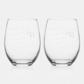 14アイボリー結婚年記念サイン ステムなしワイングラス (裏面)