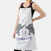 14アイボリー結婚記念かわいい象 エプロン (インサイチュ)