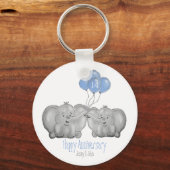 14アイボリー結婚記念象贈り物 キーホルダー (正面)