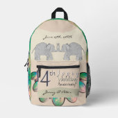 14アイボリー記念日オパール プリントバックパック (正面)