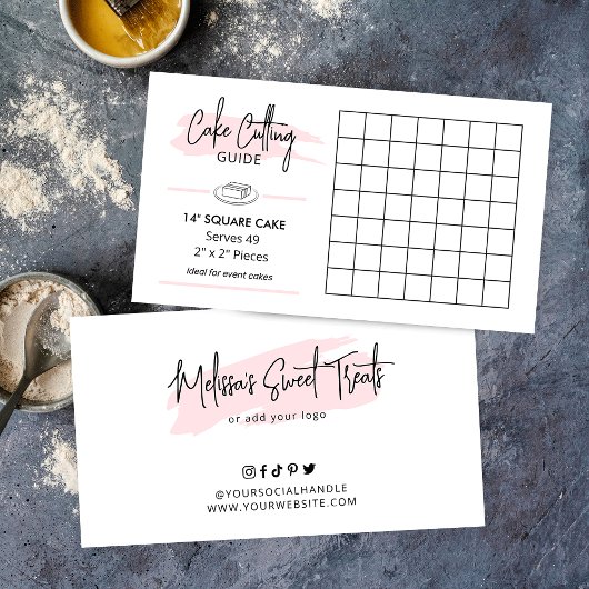 14インチ角ケーキ切断ガイド2x2パーティーサービス エンクロージャーカード
